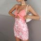 Floral Two-piece Skirt and Top Set