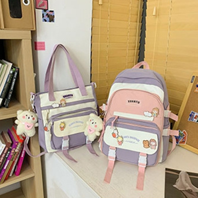 Stylish Fashion All-match Backpack - Cherry Bomb