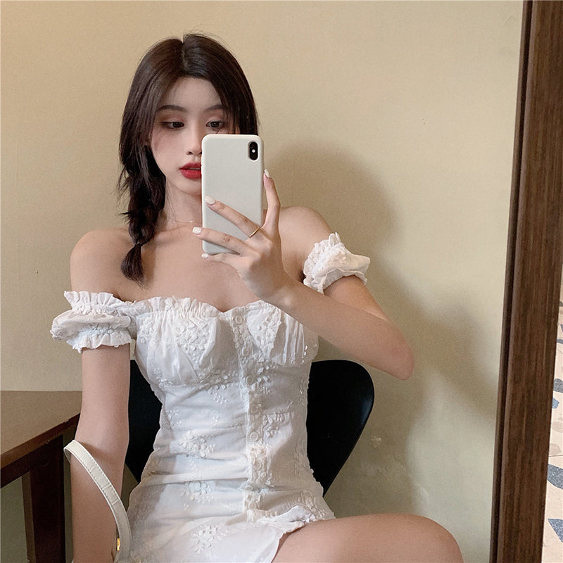 Darling Sweet Puff Sleeve Dress