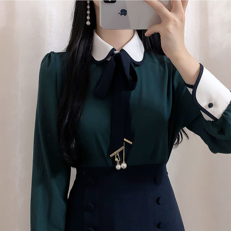 Chiffon Vintage Blouse - Cherry Bomb