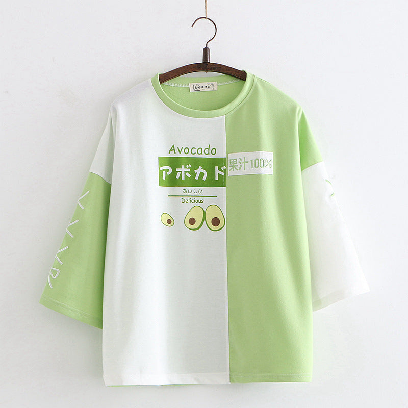 Strawberry | Avocado Print Shirt - Cherry Bomb