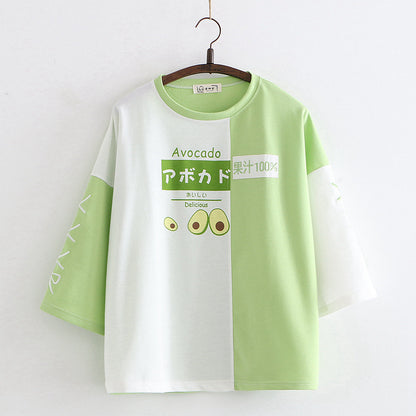 Strawberry | Avocado Print Shirt - Cherry Bomb