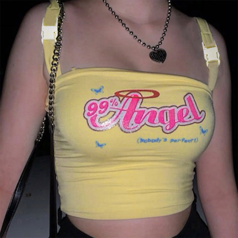 Angel Top with Buckle Straps - Cherry Bomb