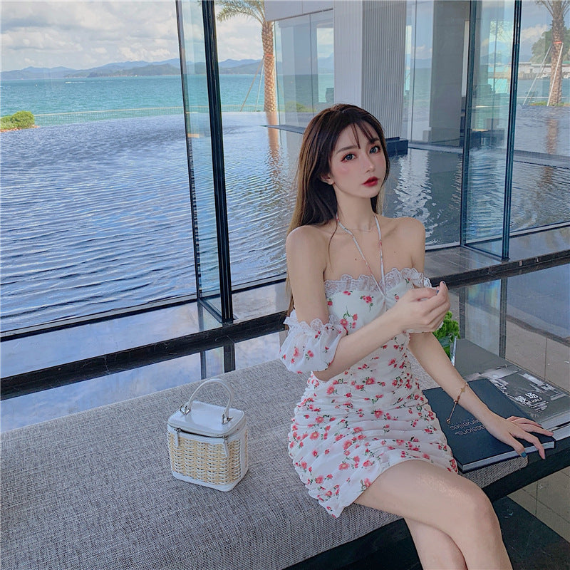 Floral Off The Shoulder Dress - Cherry Bomb