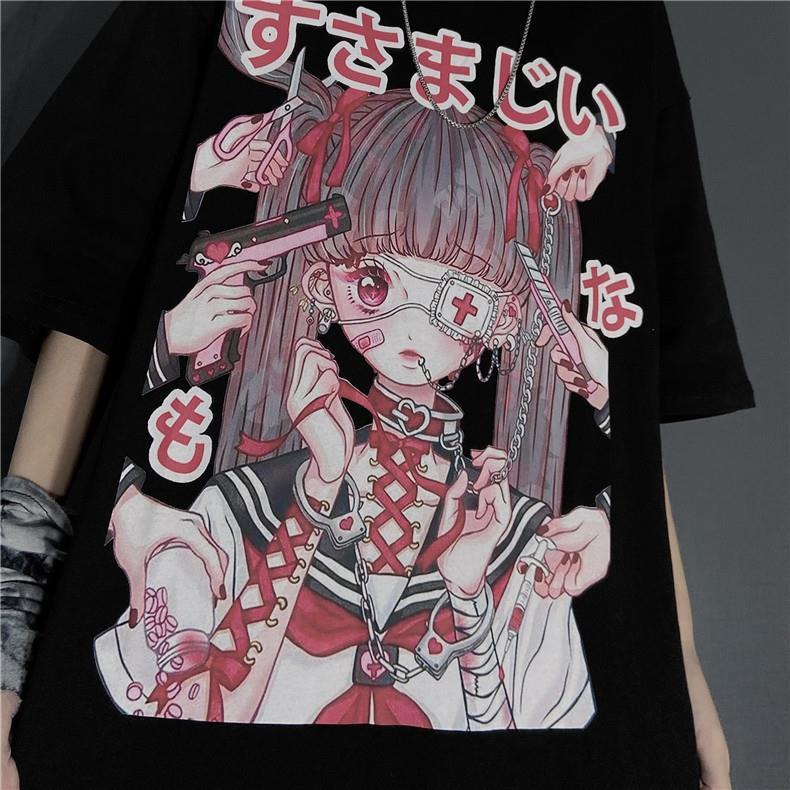 Harajuku Style T-shirt - Cherry Bomb