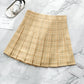 Milk Tea Plaid Skirt