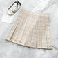 Milk Tea Plaid Skirt
