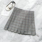 Milk Tea Plaid Skirt