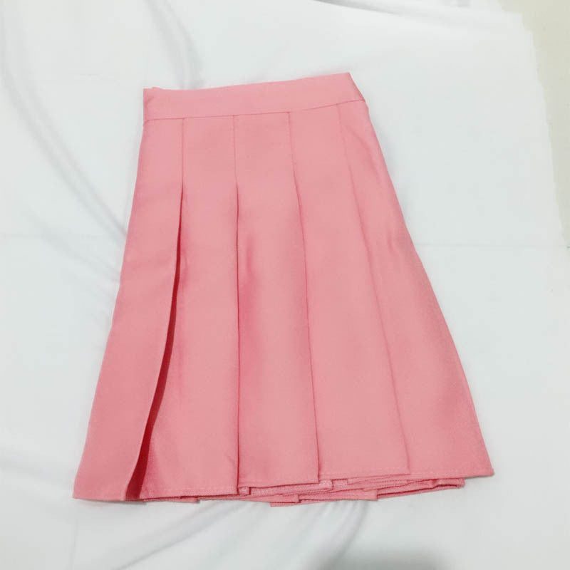 High Waist Pleated Skirt - Cherry Bomb