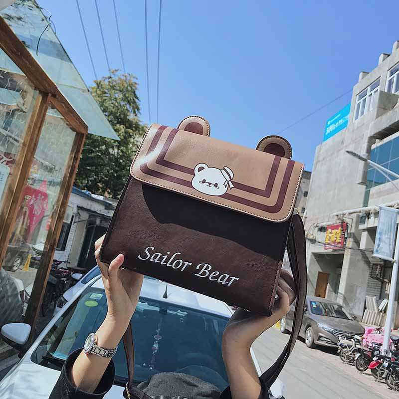 Japanese Sailor Bear Messenger Bag - Cherry Bomb
