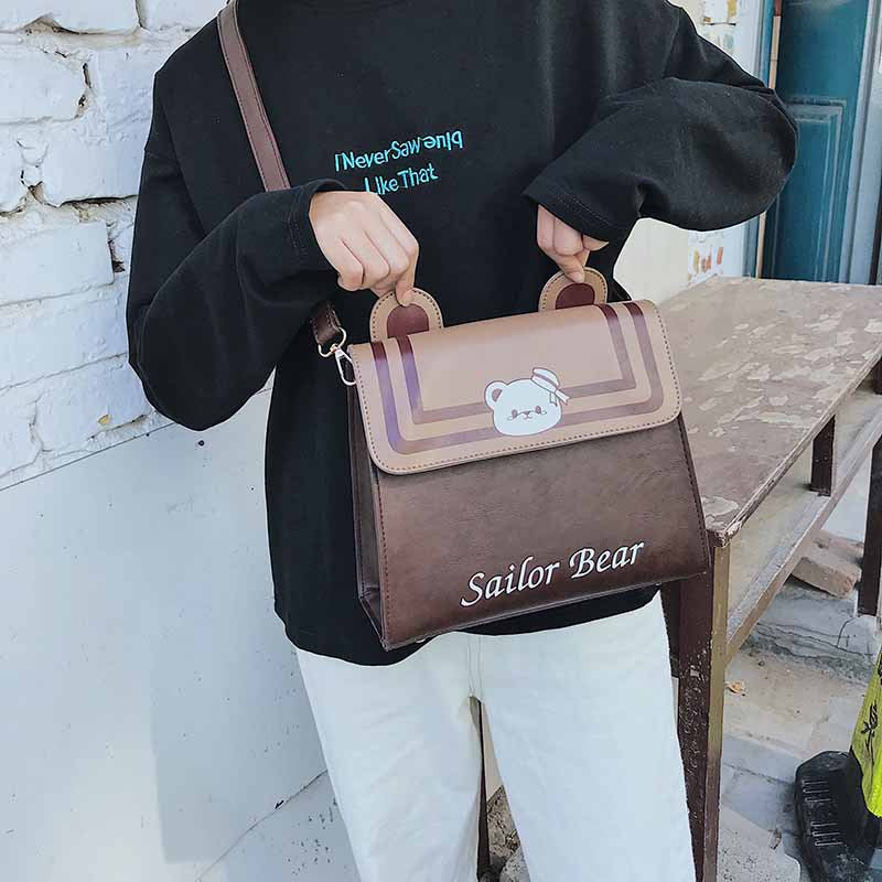 Japanese Sailor Bear Messenger Bag - Cherry Bomb