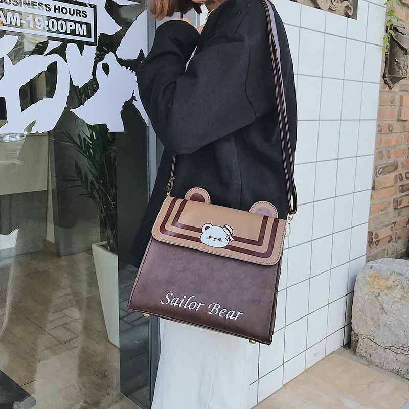 Japanese Sailor Bear Messenger Bag - Cherry Bomb