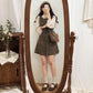 Dark Cocoa Plaid Dress and Top Set