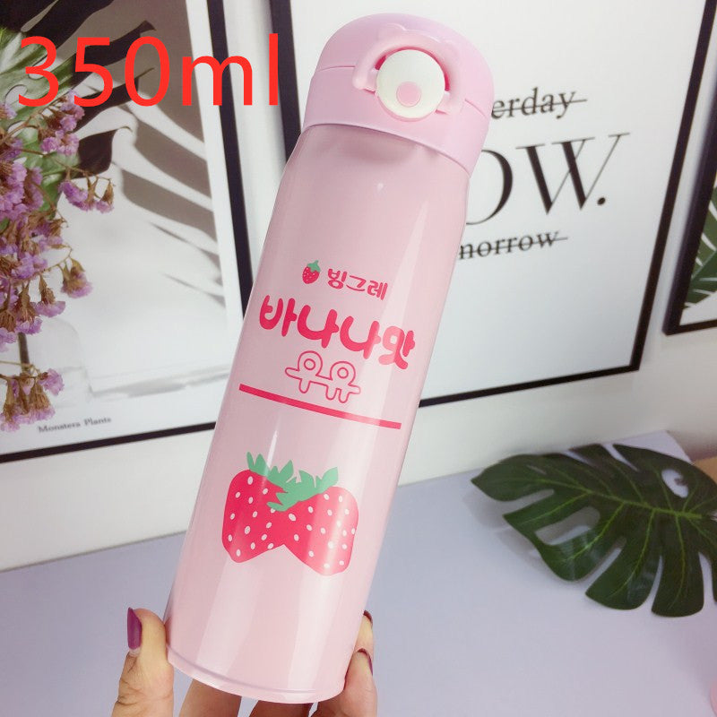 Strawberry Print Stainless Steel Thermos - Cherry Bomb