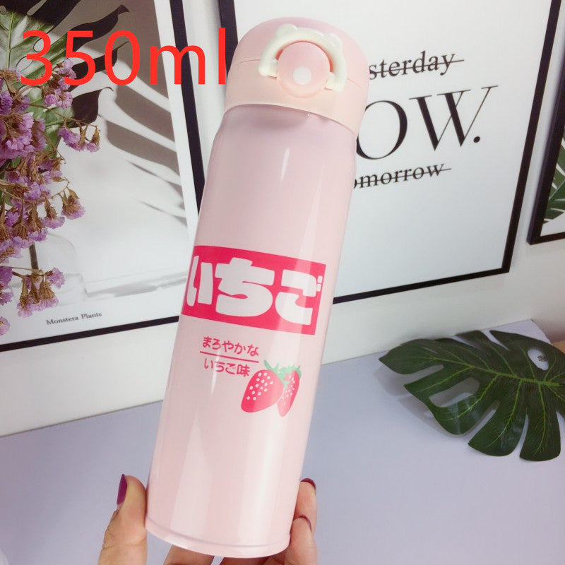 Strawberry Print Stainless Steel Thermos - Cherry Bomb