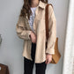 Loose Long-Sleeved Corduroy Jacket - Cherry Bomb