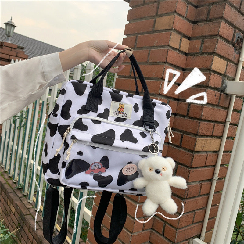 Cow Pattern Multi-function Backpack - Cherry Bomb