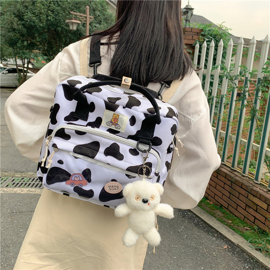 Cow Pattern Multi-function Backpack - Cherry Bomb