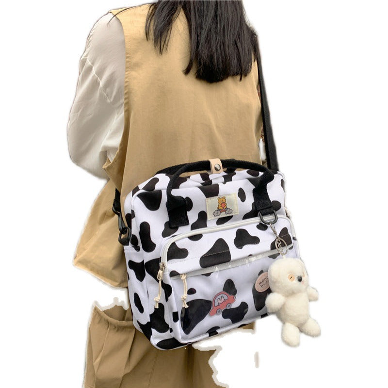 Cow Pattern Multi-function Backpack - Cherry Bomb