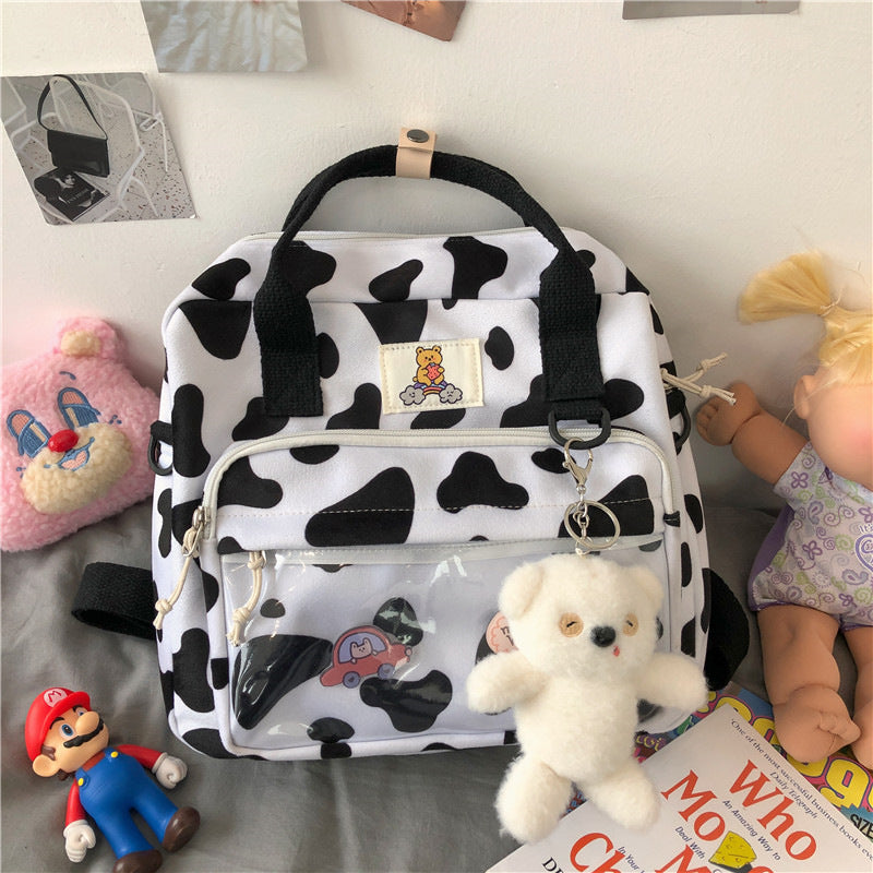 Cow Pattern Multi-function Backpack - Cherry Bomb