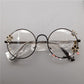 Retro Metal Round Cherry Blossom Display Glasses - Cherry Bomb