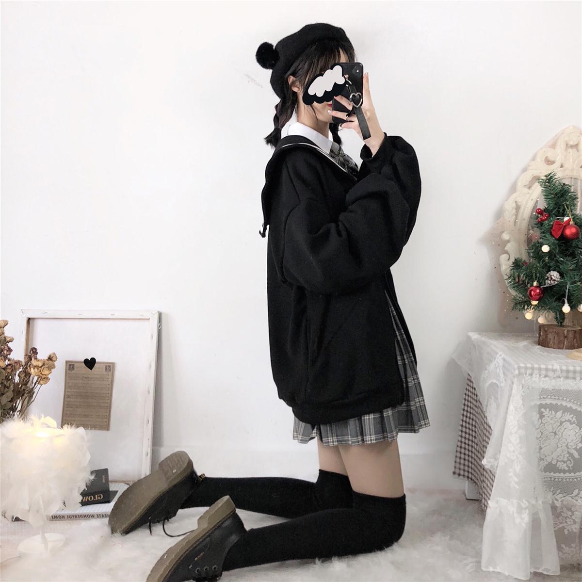 Sailor-Collar Japanese Streetwear Jacket - Cherry Bomb