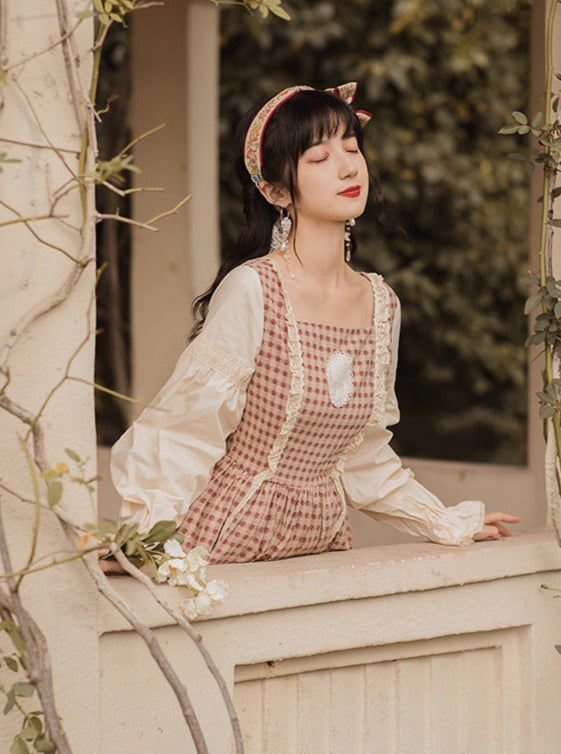 Chic Vintage Plaid Ruffles Dress