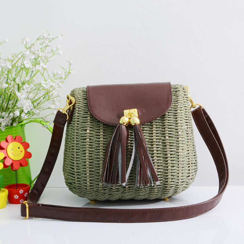 Casual Rattan Bag - Cherry Bomb