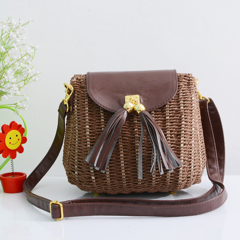 Casual Rattan Bag - Cherry Bomb