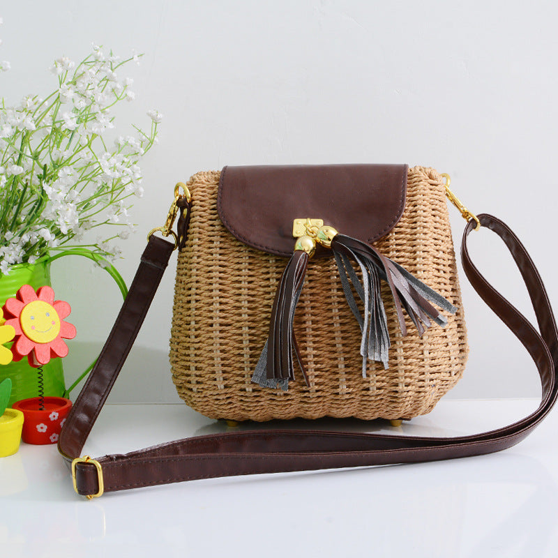 Casual Rattan Bag - Cherry Bomb