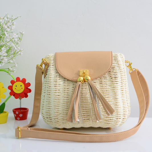 Casual Rattan Bag - Cherry Bomb