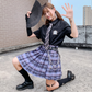 High Waist Plaid Pleated Skirt - Cherry Bomb