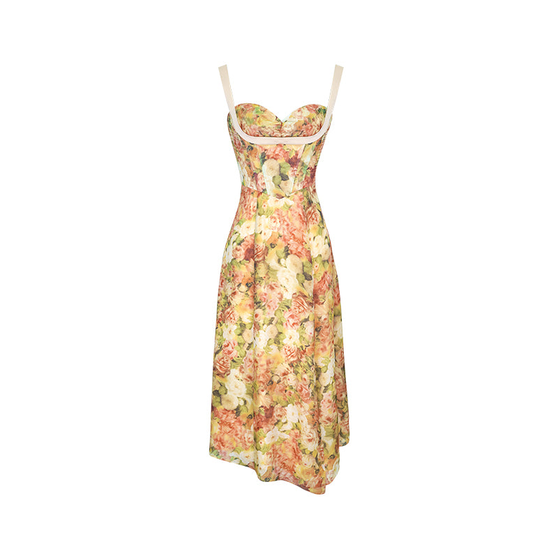 Romantic Floral Corset Dress - Cherry Bomb