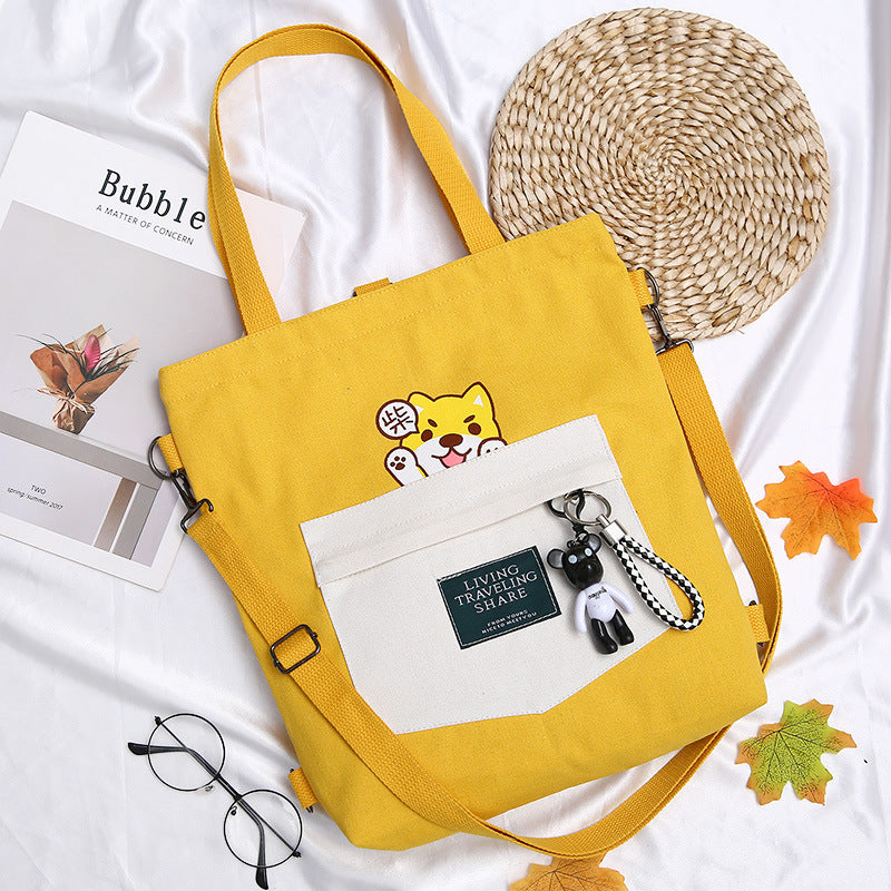 Canvas Messenger Bag - Cherry Bomb