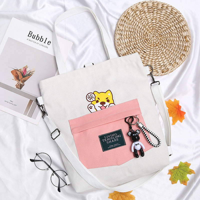 Canvas Messenger Bag - Cherry Bomb