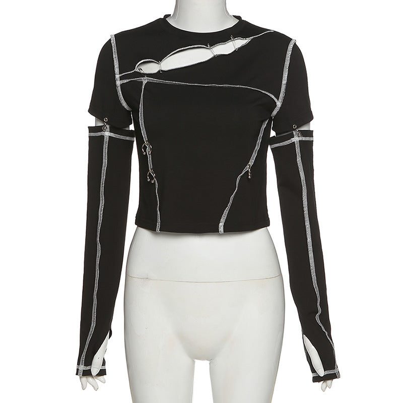 Edgy Street Style Top - Cherry Bomb