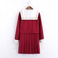 Uniform Pleated-Skirt Sailor Set - Cherry Bomb