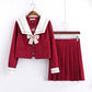 Uniform Pleated-Skirt Sailor Set - Cherry Bomb