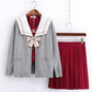 Uniform Pleated-Skirt Sailor Set - Cherry Bomb