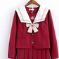 Uniform Pleated-Skirt Sailor Set - Cherry Bomb