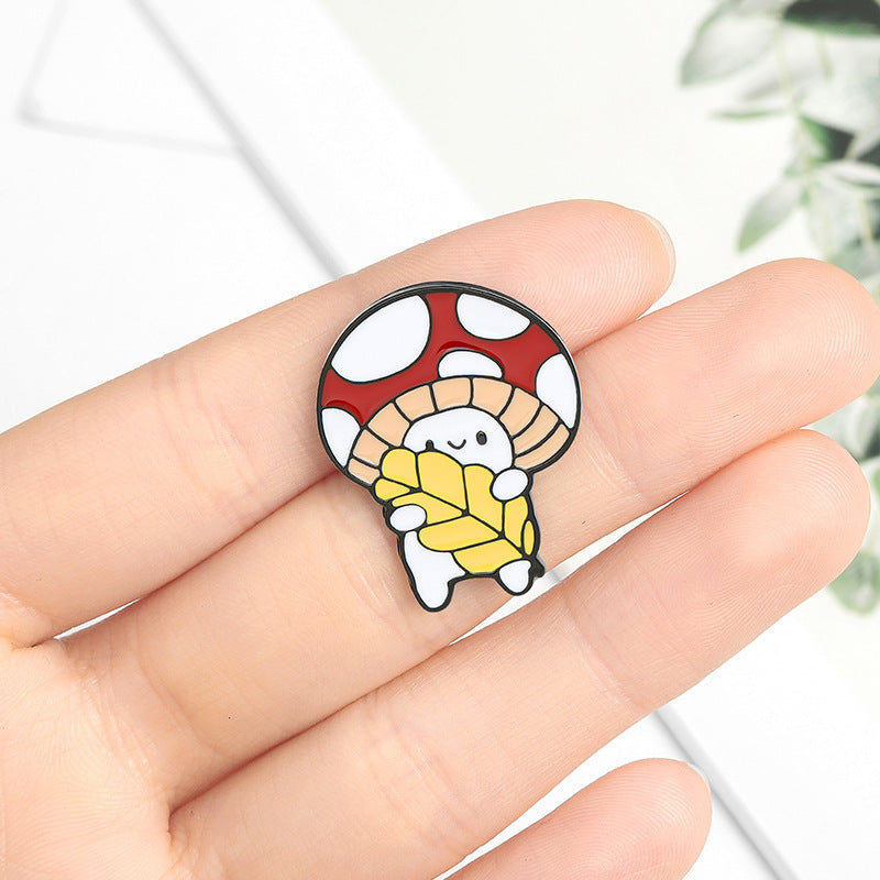 Kawaii Mushroom Brooch - Cherry Bomb