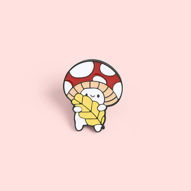 Kawaii Mushroom Brooch - Cherry Bomb