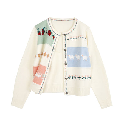 Peak Strawberry Cardigan Sweater - Cherry Bomb