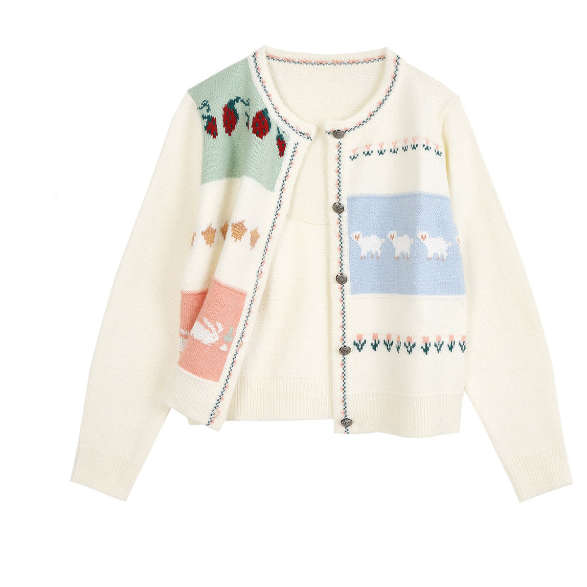 Peak Strawberry Cardigan Sweater - Cherry Bomb