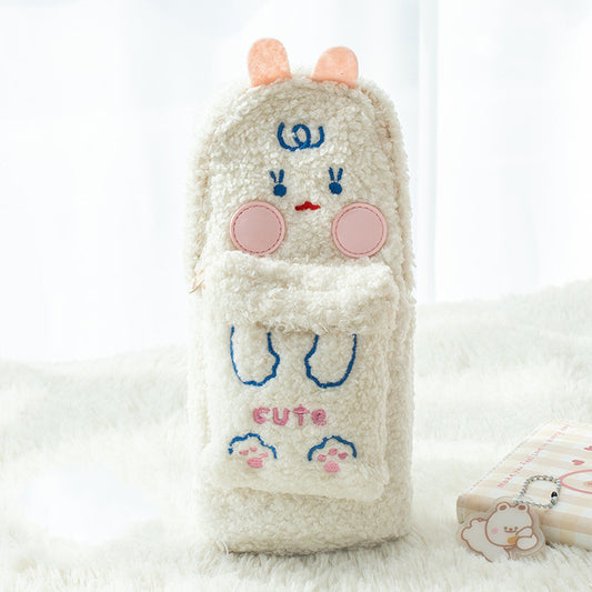 Fluffy Cute Pencil Case - Cherry Bomb