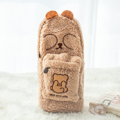 Fluffy Cute Pencil Case - Cherry Bomb