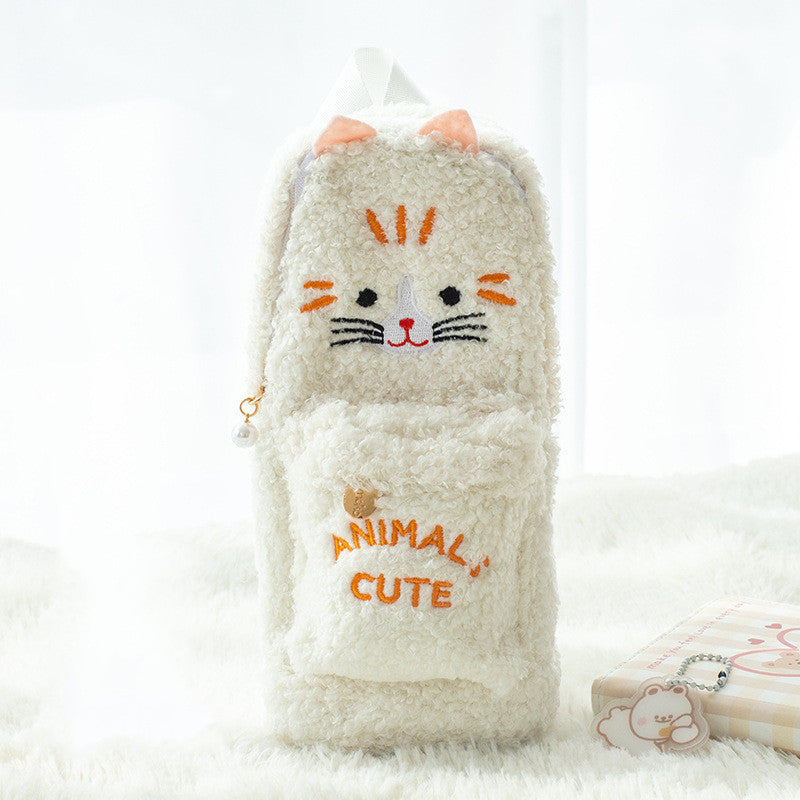 Fluffy Cute Pencil Case - Cherry Bomb