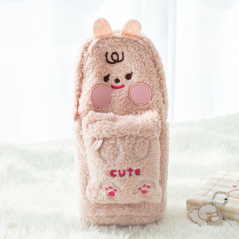 Fluffy Cute Pencil Case - Cherry Bomb
