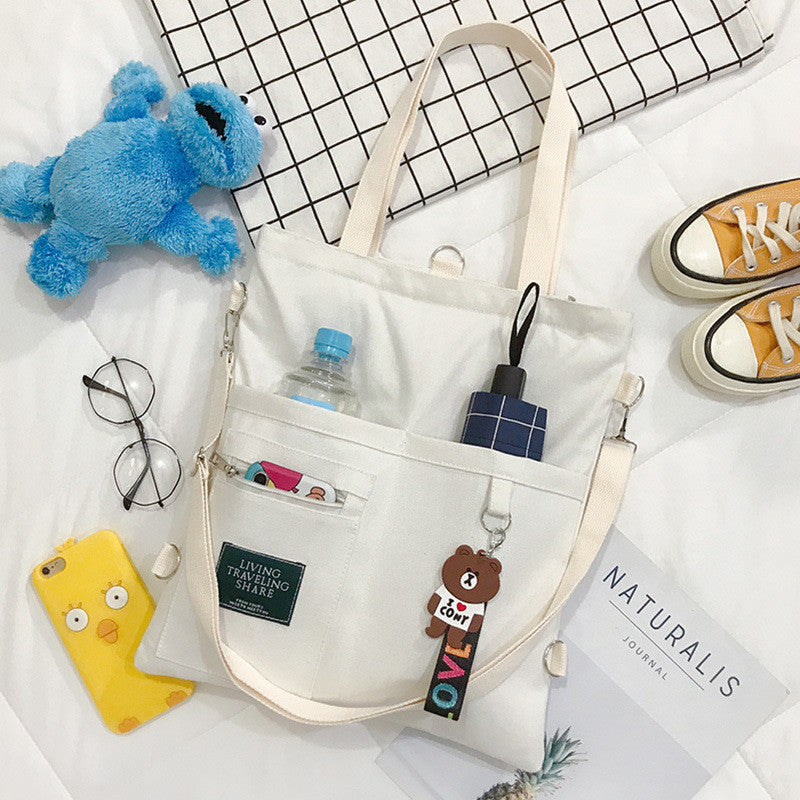 Simple Canvas Tote Bag - Cherry Bomb