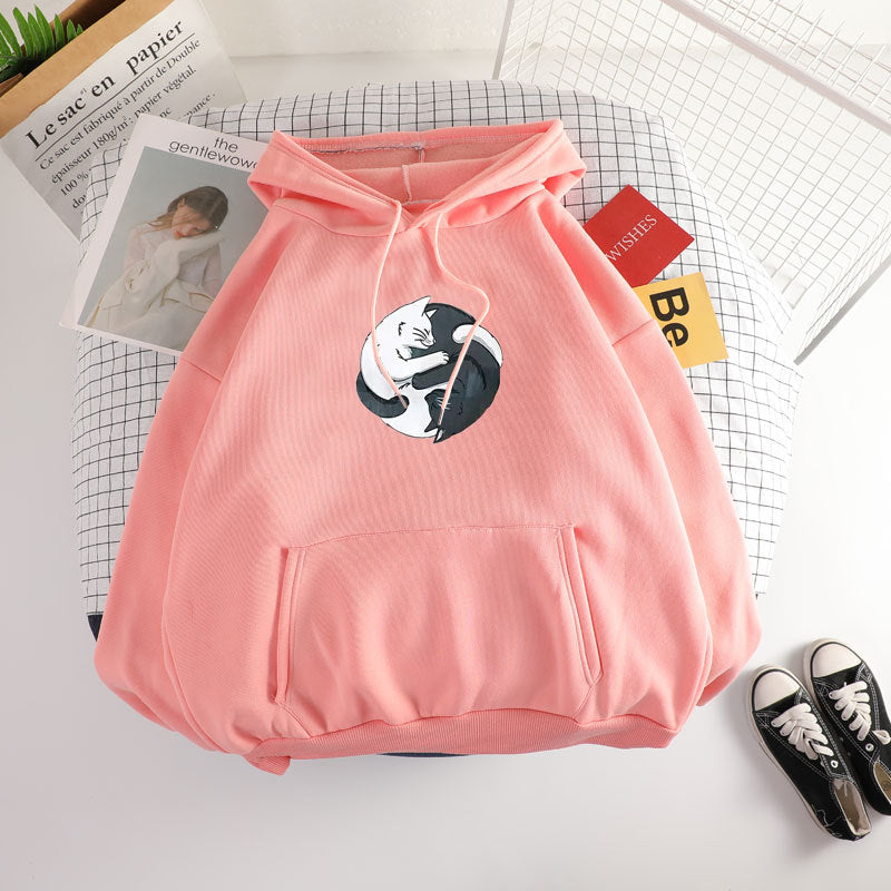 Cat Yin and Yang Sweater - Cherry Bomb